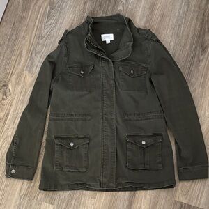 Market & Spruce Dark Green Utility Jacket